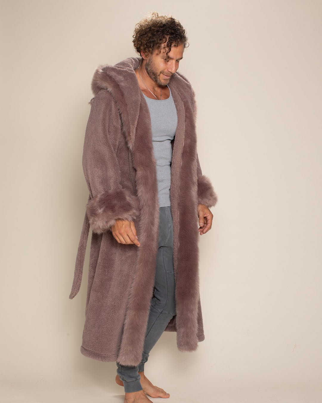 Long fur robe best sale