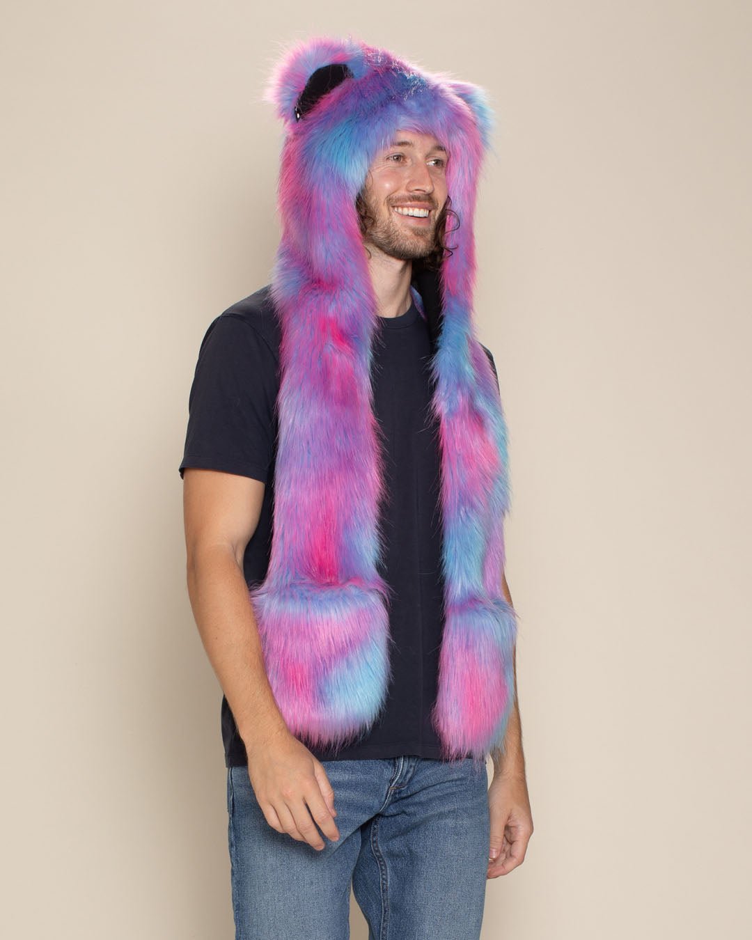 Cotton Candy Bear Collector Edition Faux Fur Hood | Men's