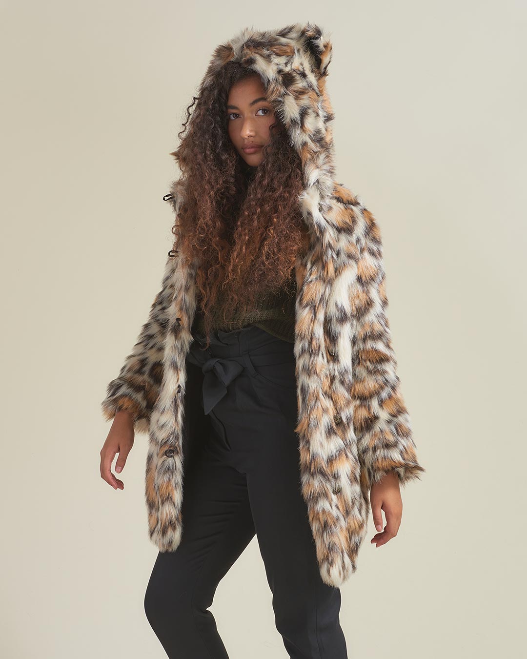 Clouded Leopard Classic Faux Fur Coat | Women's - SpiritHoods