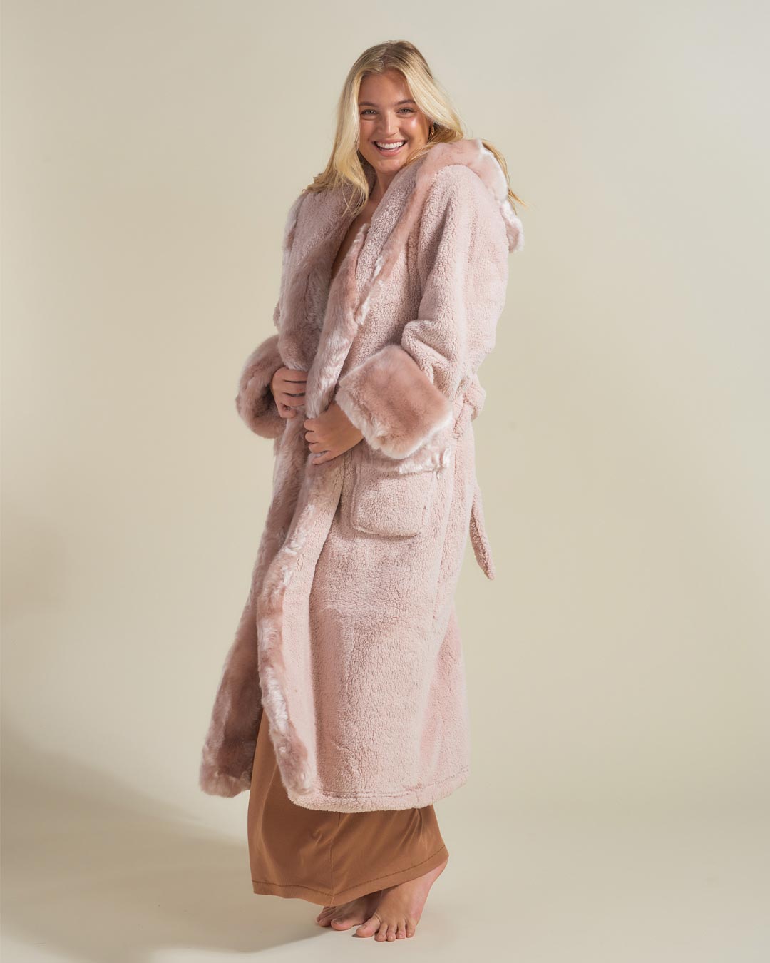 Luxury Robe for Women Pink Luxury Bathrobe Rose Quartz SpiritHoods