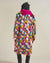 Rainbow Butterfly Calf Length Faux Fur Coat | Men's - SpiritHoods