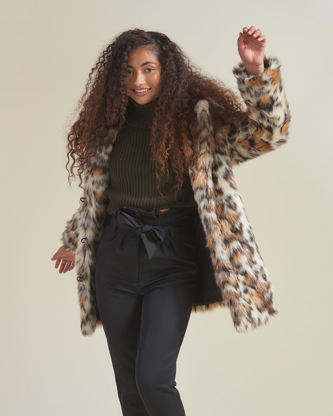 Clouded Leopard Classic Faux Fur Coat | Women's - SpiritHoods