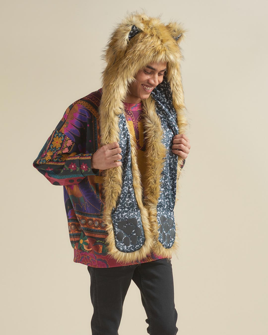 Calacas Wolf Collector Edition Faux Fur Hood | Men's