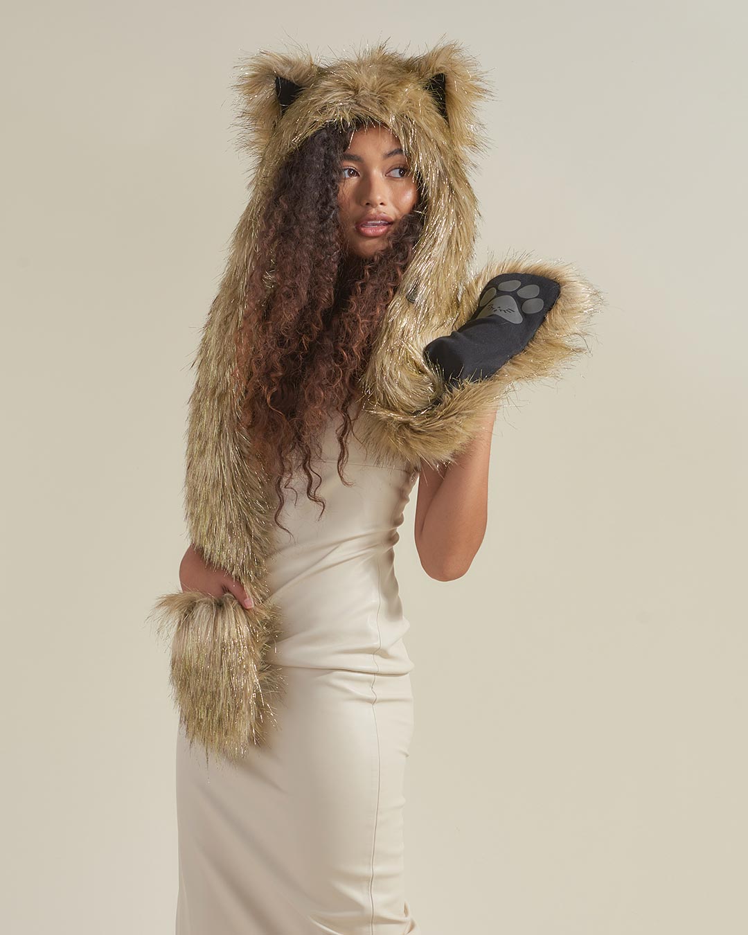 Glitter Sun Wolf Collector Edition Faux Fur Hood | Women's