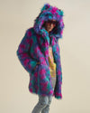 Northern Lights Calico Leopard Classic Faux Fur Coat | Men's