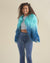 Faux Fur Bomber Jacket with Sea Alpaca Design