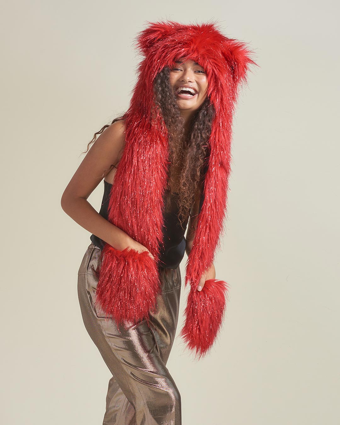 Glitter Love Kitten Collector Edition Faux Fur Hood | Women's