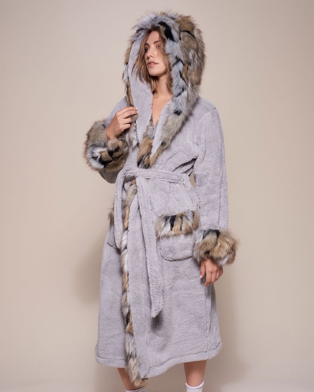 Wolverine Faux Fur Robe on Female