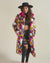 Rainbow Butterfly Calf Length Faux Fur Coat | Women's - SpiritHoods