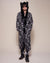 Man wearing Santa Fe Wolf Classic Faux Fur Style Robe, front view 5