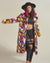 Rainbow Butterfly Calf Length Faux Fur Coat | Women's - SpiritHoods