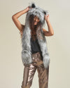 Glitter Moon Wolf Collector Edition Faux Fur Hood | Women's