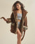 Leopard Classic Short Faux Fur Robe | Women's