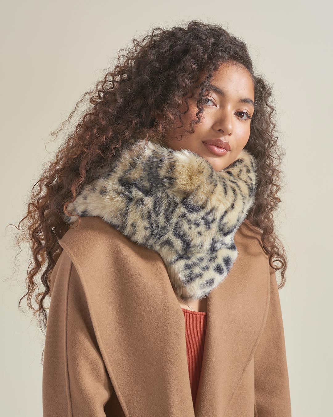 Ocelot Luxe Faux Fur Scarf | Women's - SpiritHoods