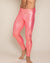 Men's Metallic Leggings | Neon Metallic Pink Leopard