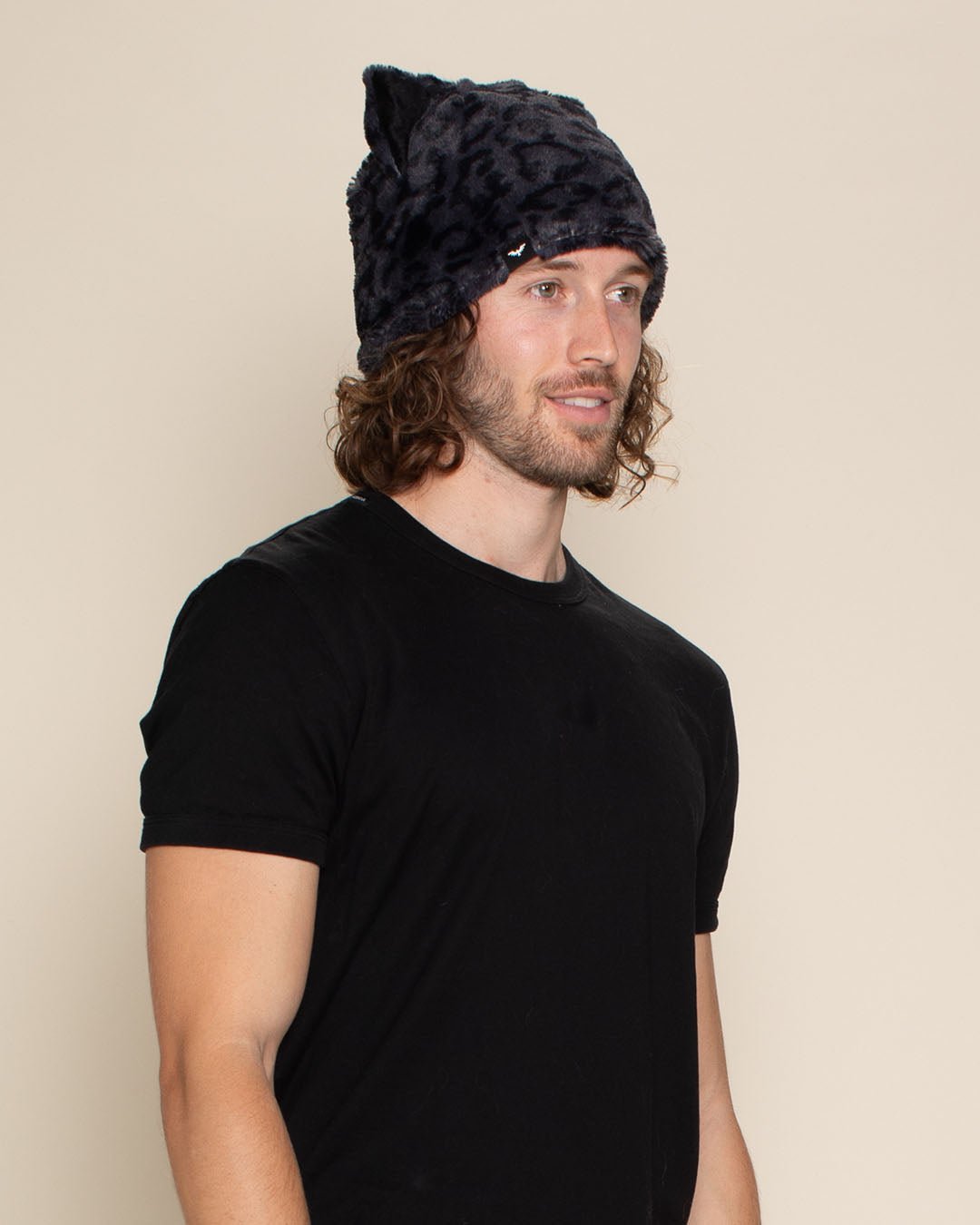 Slate Leopard Classic Faux Fur Beanie | Men's