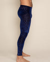 Men's Leggings | Blue Indigo Leopard