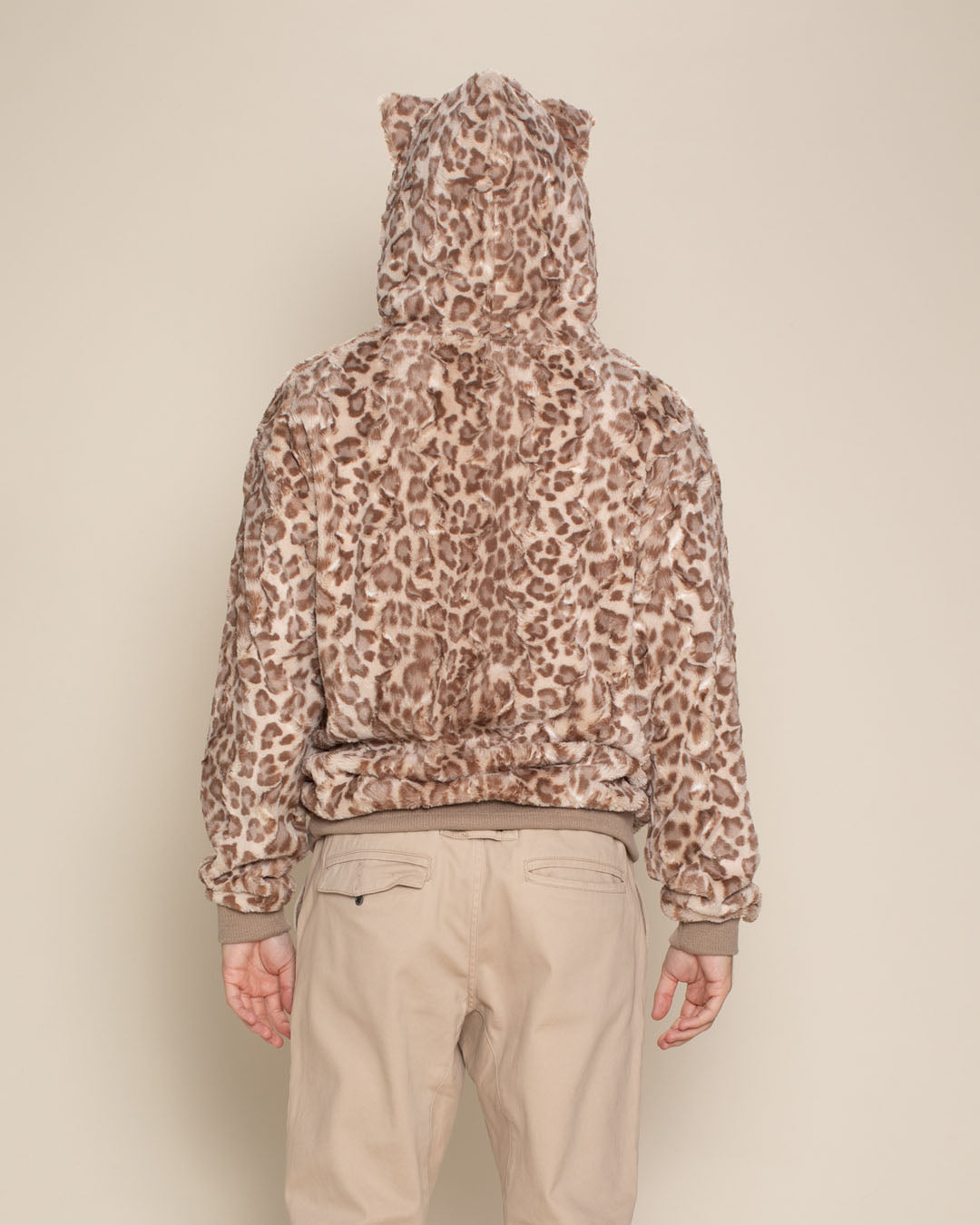 Strawberry Leopard Classic ULTRA SOFT Faux Fur Hoodie | Men's