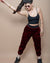 Burgundy Leopard ULTRA SOFT Faux Fur Sweatpants | Women's