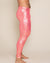 Men's Metallic Leggings | Neon Metallic Pink Leopard