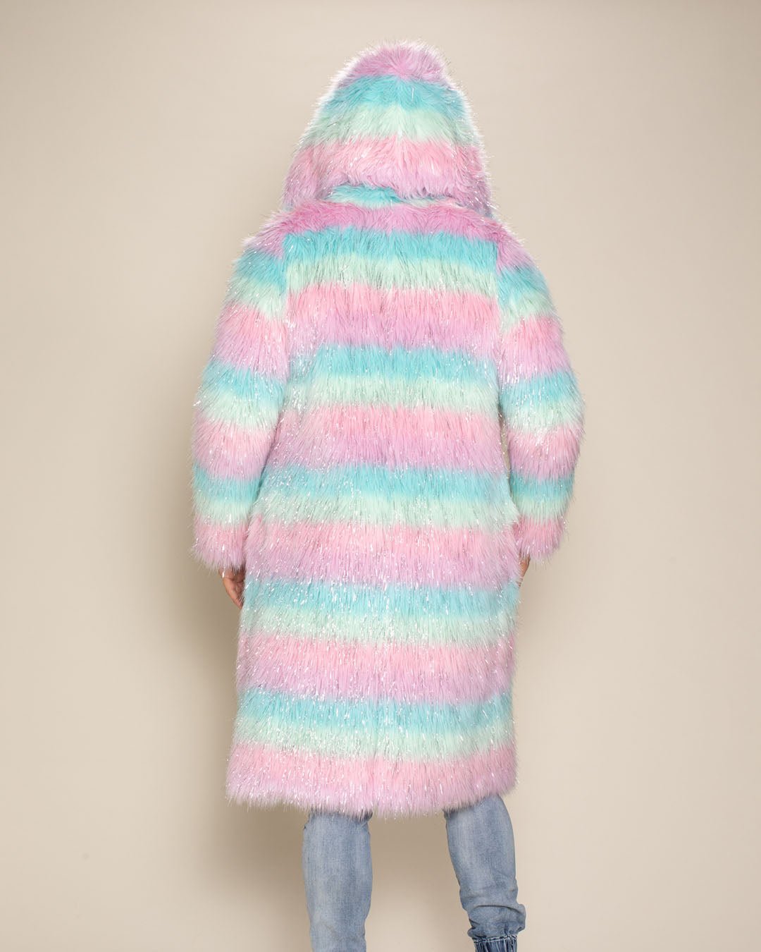 Hooded Men's Long Faux Fur Coat | Doll Party