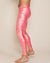 Men's Metallic Leggings | Neon Metallic Pink Leopard