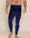 Men's Leggings | Blue Indigo Leopard