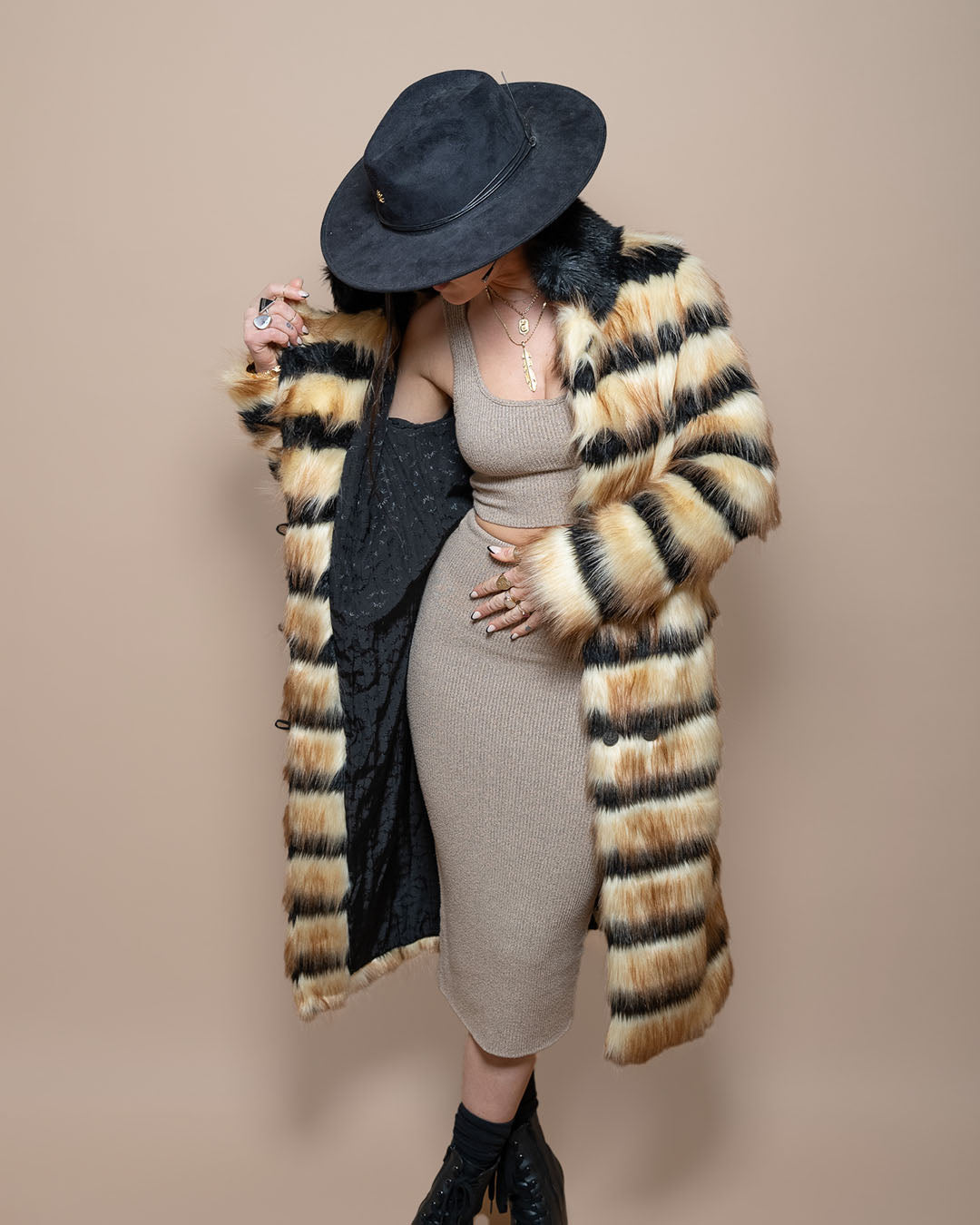 Women&#39;s Long Faux Fur Coat | Gazelle