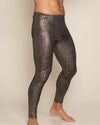 Men's Metallic Leggings | Bronze Python