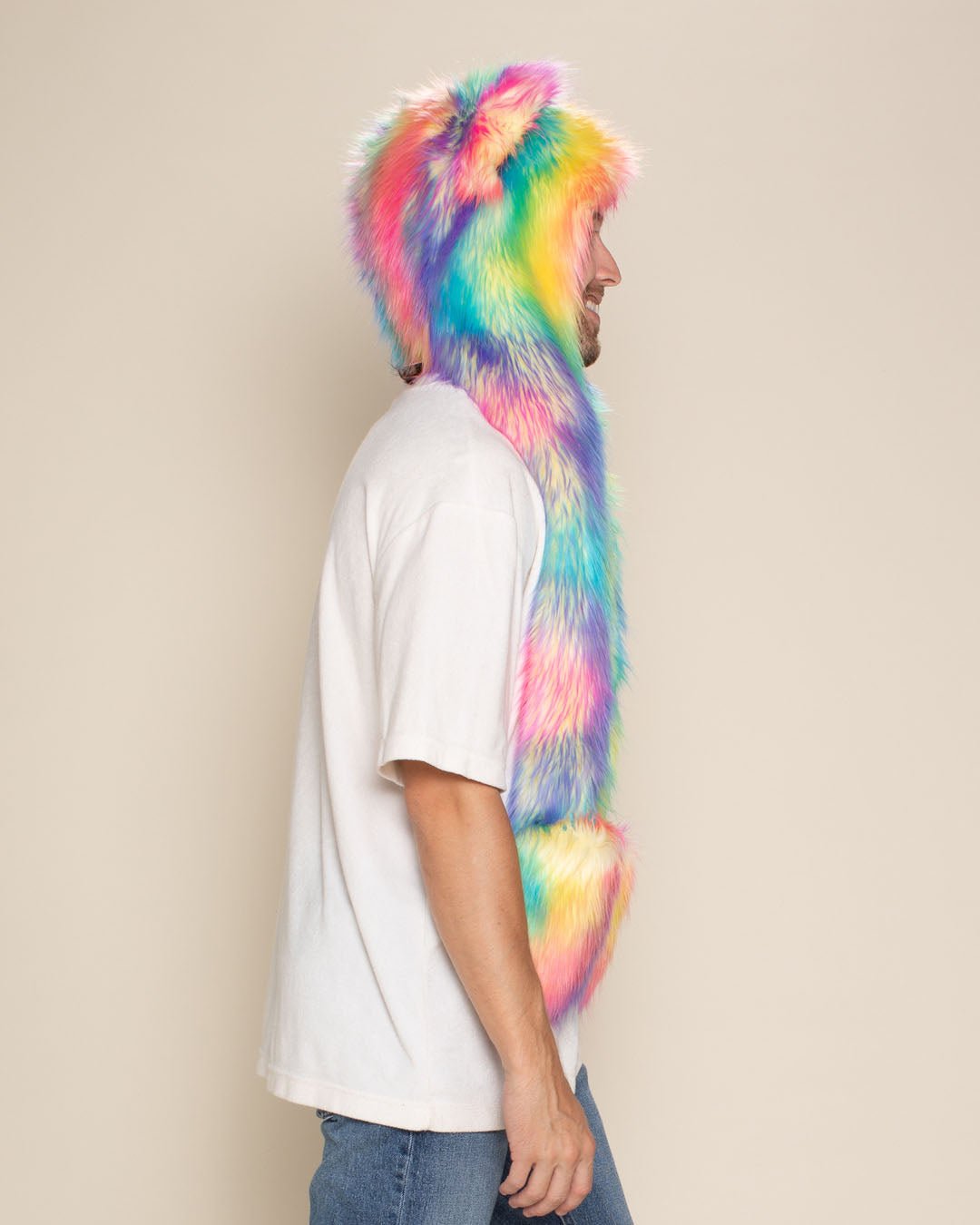 Rainbow Bear Collector Edition Faux Fur Hood | Men's