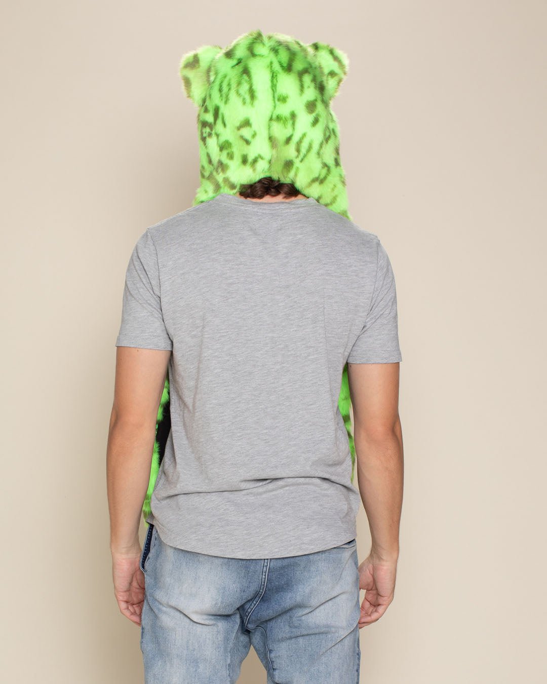 Neon Green Leopard Collector Edition Faux Fur Hood | Men's