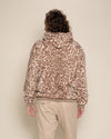 Classic Men's Fur Hoodie | Tan Leopard