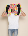 Neon Calico Cat Collector Edition Faux Fur Hood | Men's