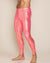 Men's Metallic Leggings | Neon Metallic Pink Leopard