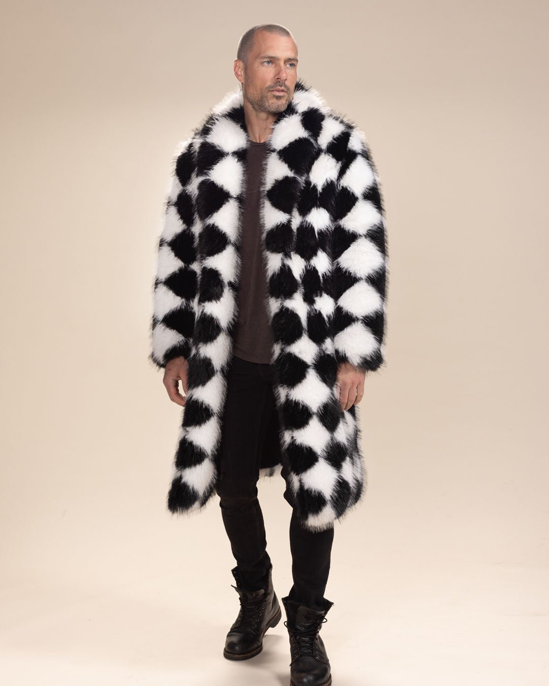 Men's Long Faux Fur Coat | Ace of Diamonds