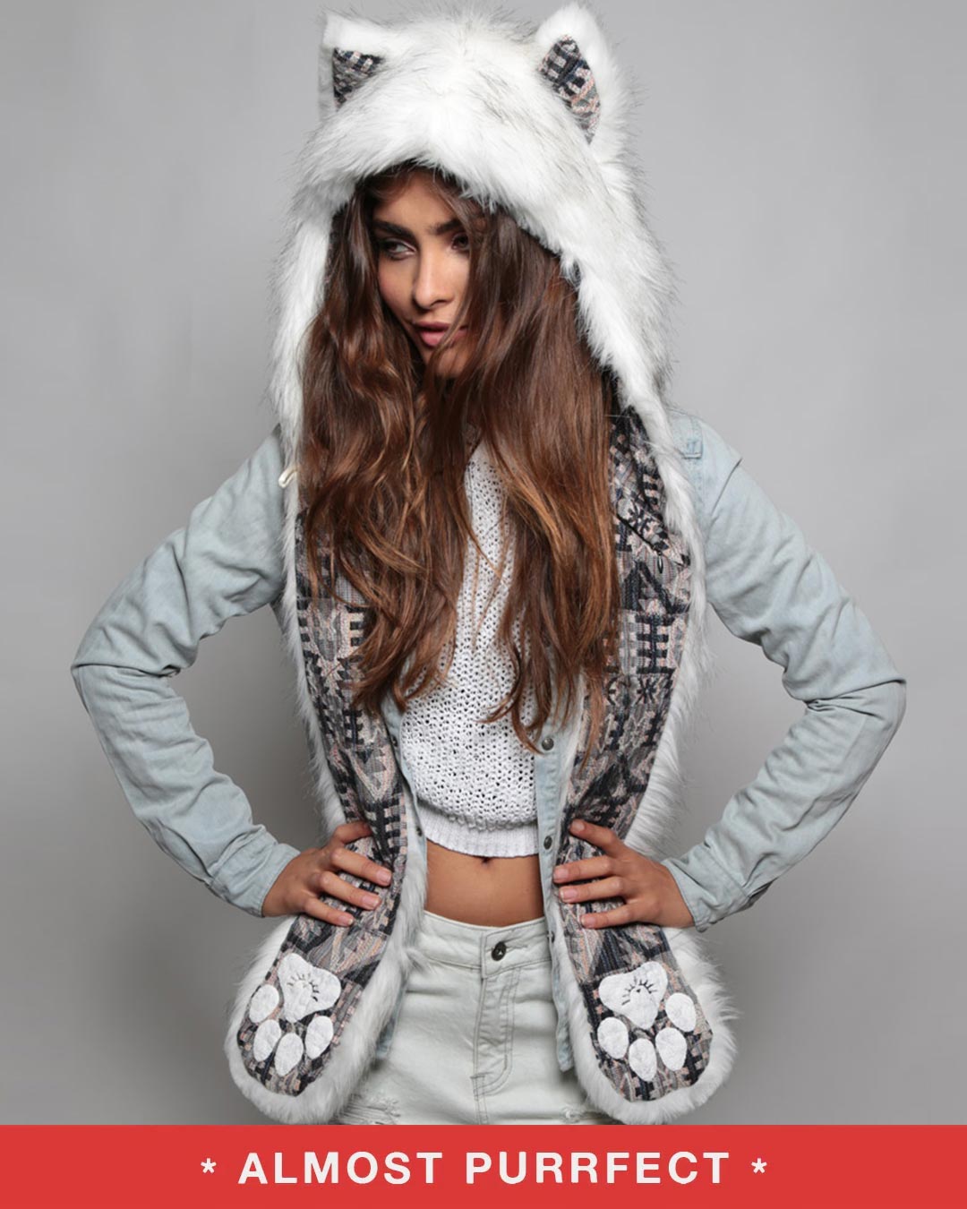 *Almost Purfect* Husky Faux Fur Hood