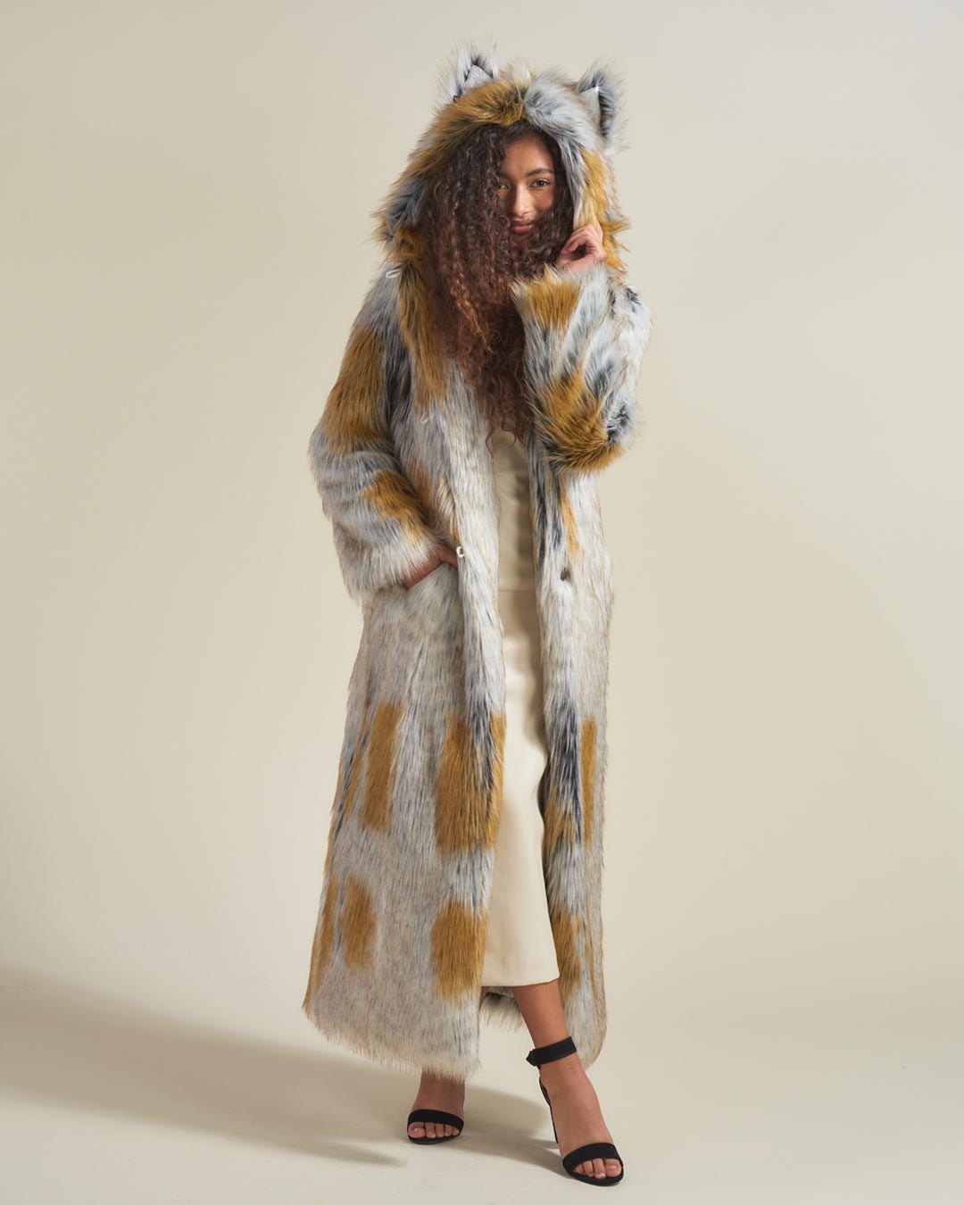 Oversized long faux fur coat hotsell