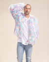 Men's Colorful Faux Fur Jacket | Aurora Shaggy Alpaca