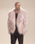 Men's Pink Faux Fur Jacket | Shaggy Mongolian Llama