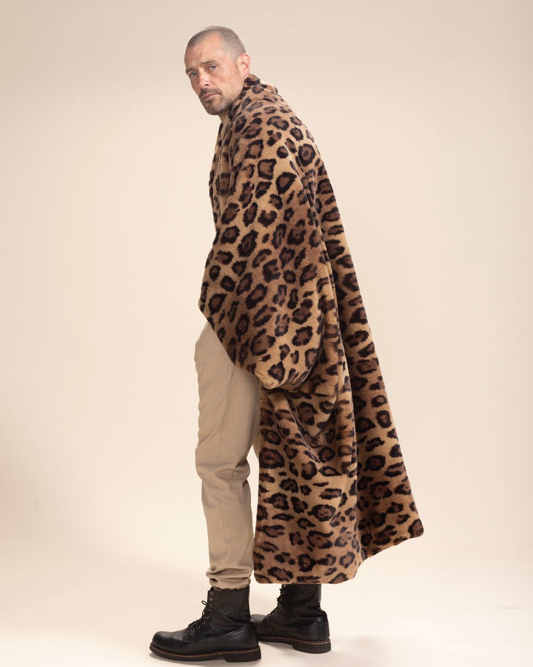 Caramel Leopard Faux Fur Throw