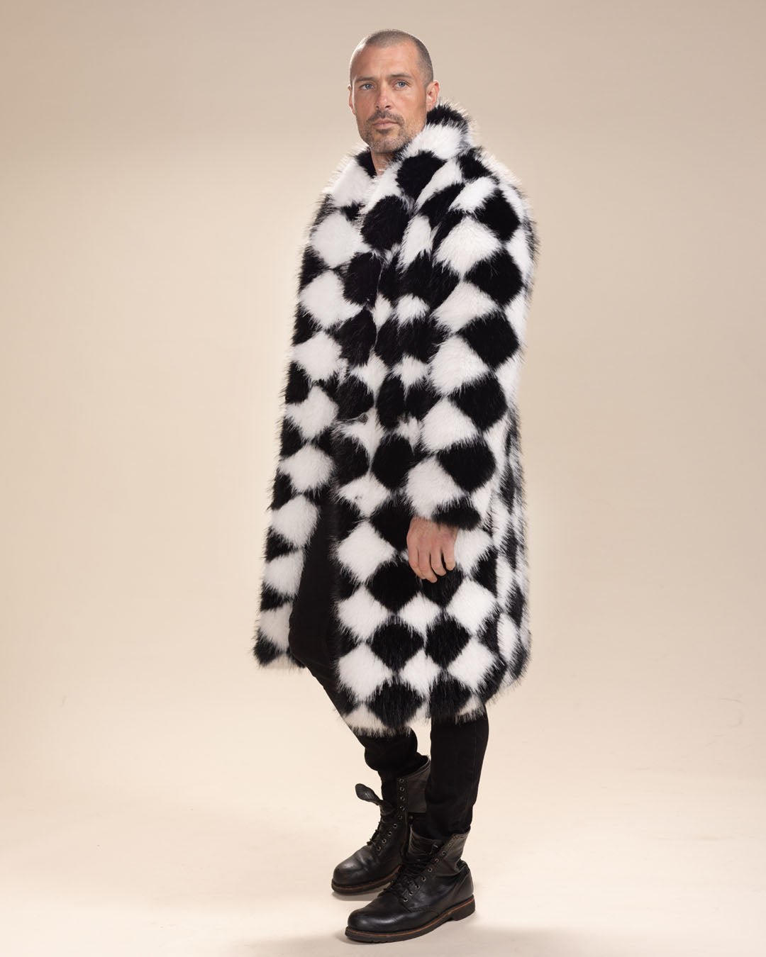 Men's Long Faux Fur Coat | Ace of Diamonds