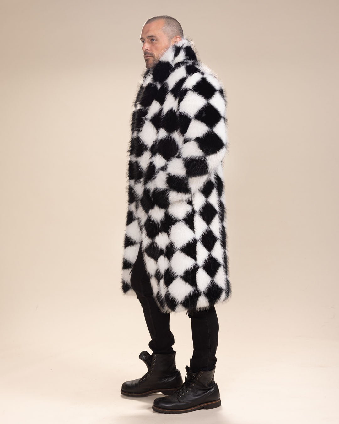 Men's Long Faux Fur Coat | Ace of Diamonds