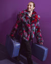 Men's Colorful Faux Fur Jacket | Crimson Cat