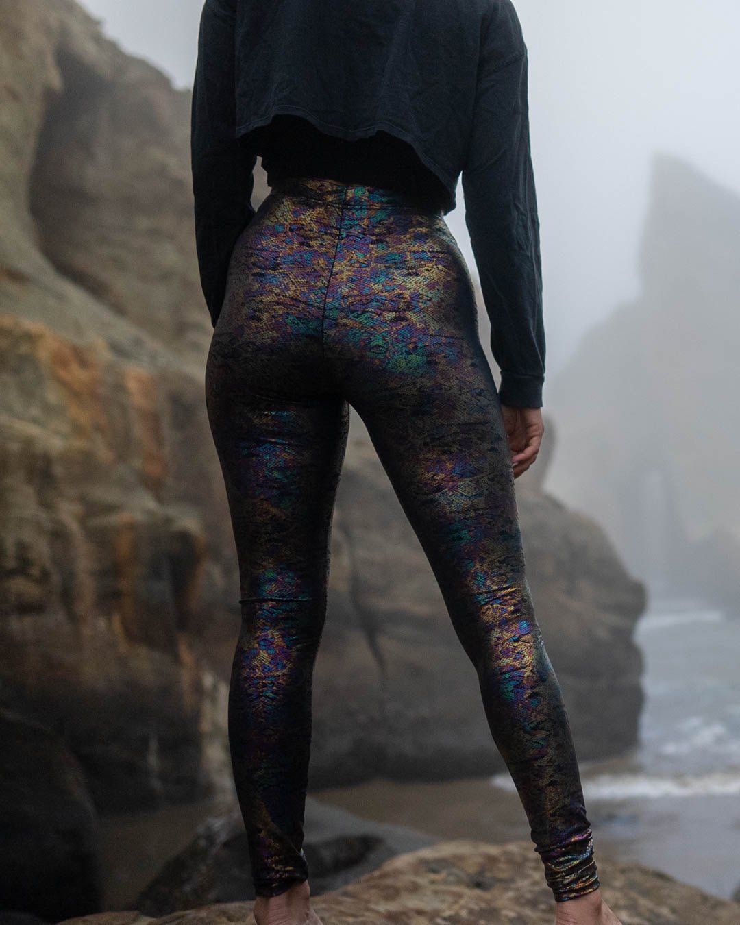 Rainbow Python High-Waisted Leggings | Women's