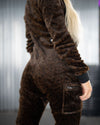 Mahogany Jaguar Classic Ultra Soft Faux Fur Onesie | Women's