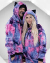 Classic Men's Fur Hoodie | Tie Dye Cotton Candy Cat