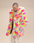 Hooded Men's Faux Fur Coat | Neon Calico Cat