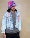 Men's Fur Bucket Hat | Tie-Dye Cotton Candy