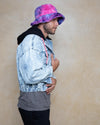 Men's Fur Bucket Hat | Tie-Dye Cotton Candy