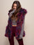 Midnight Alpaca Hooded Faux Fur Vest